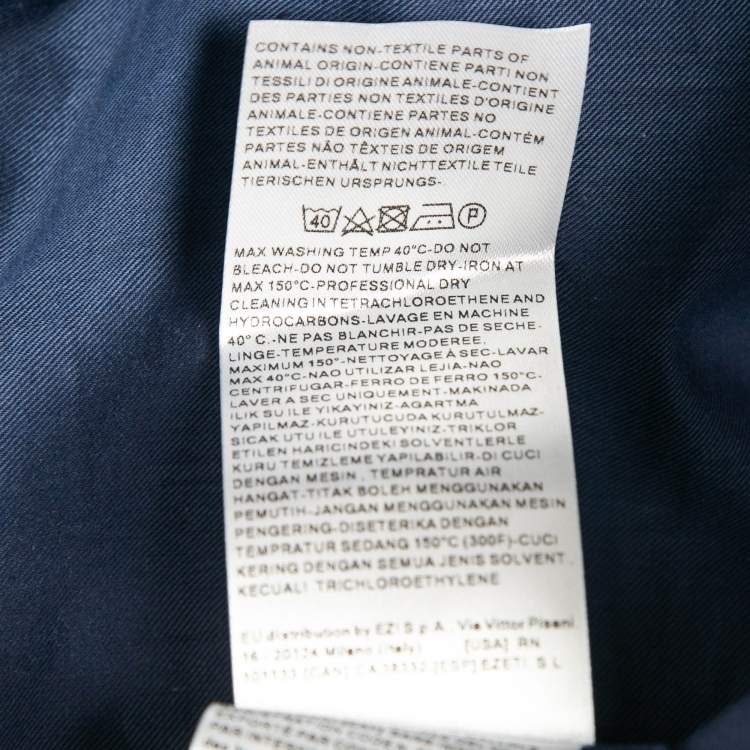 Pre Owned Ermenegildo Zegna Blue Cotton Long Sleeve Shirt L