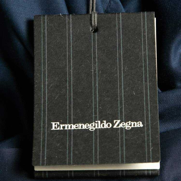 Pre Owned Ermenegildo Zegna Blue Cotton Long Sleeve Shirt L