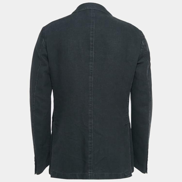 Pre Owned Ermenegildo Zegna Black Denim Single Breasted Blazer XL