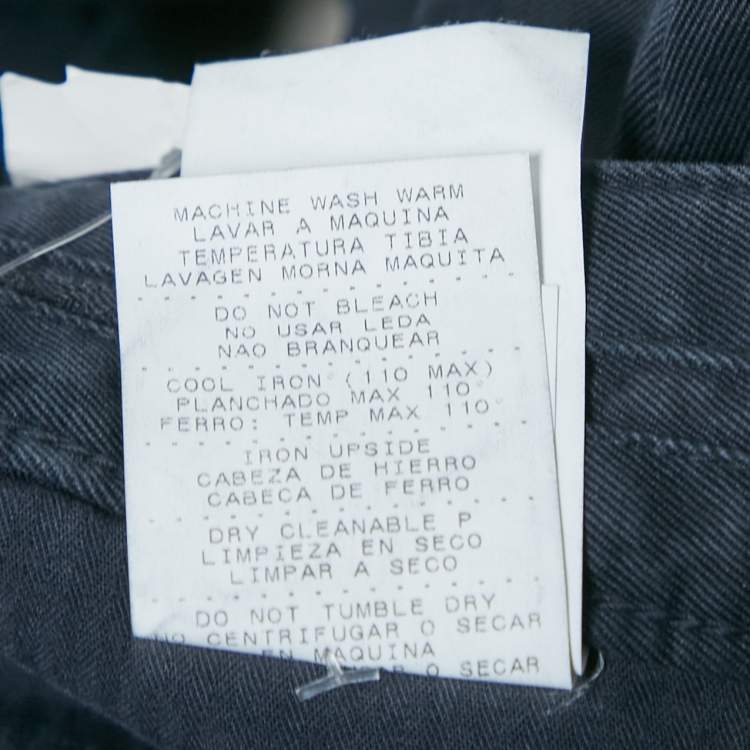 Pre Owned Ermenegildo Zegna Navy Blue Cotton Drill Trousers 4XL