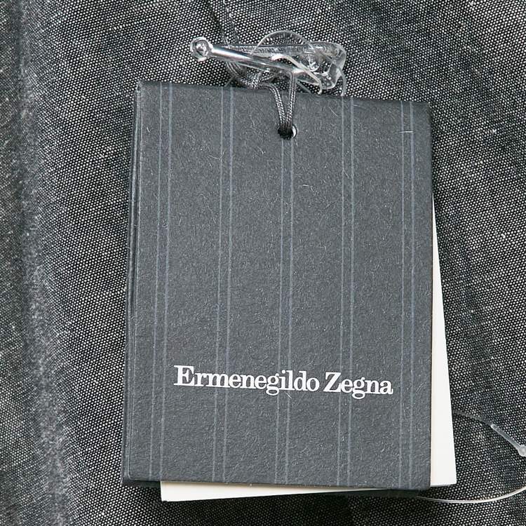 Pre Owned Ermenegildo Zegna Grey Cotton Button Front Shirt XL