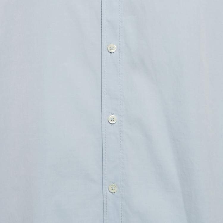 Pre Owned Ermenegildo Zegna Blue Cotton Button Front Shirt XXXL