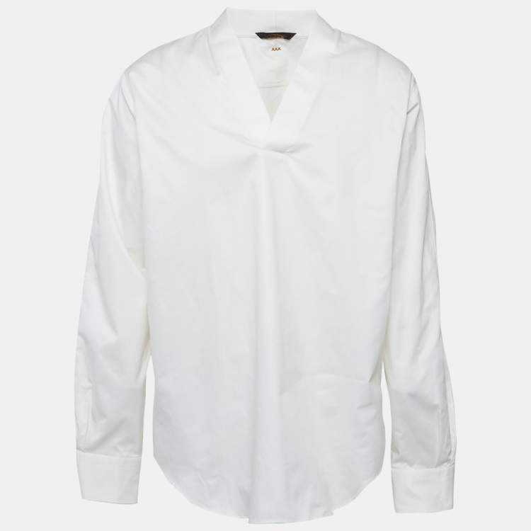 Pre Owned Ermenegildo Zegna Couture White Cotton Shirt L