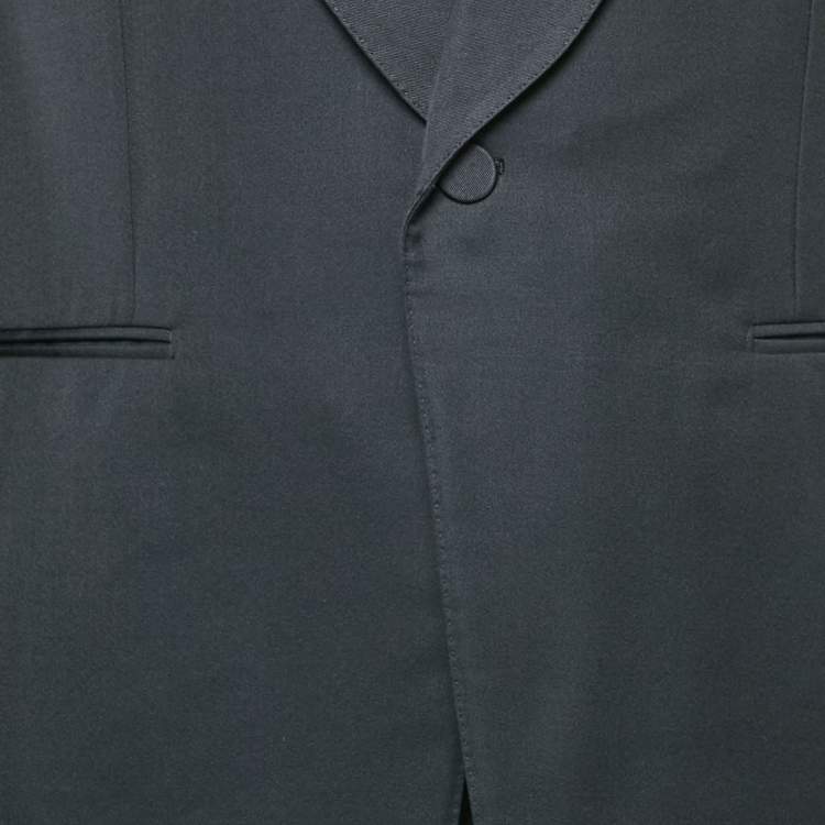 Pre Owned Ermenegildo Zegna Navy Blue Wool Blend Regular Fit Suit XL