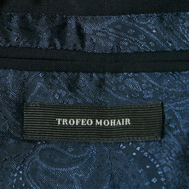 Pre Owned Ermenegildo Zegna Navy Blue Wool Blend Made To Wear Suit 6XL