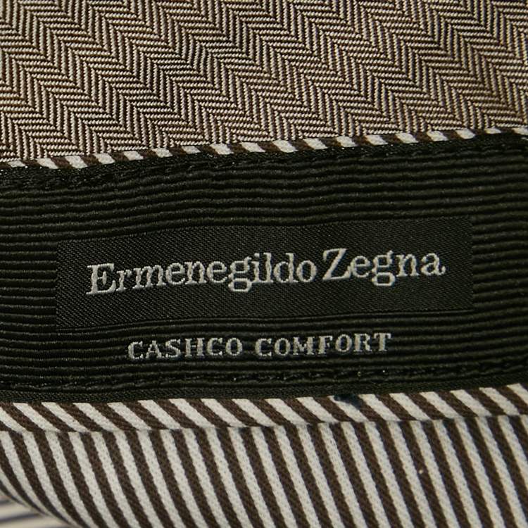Pre Owned Ermenegildo Zegna Brown Corduroy Trousers XL