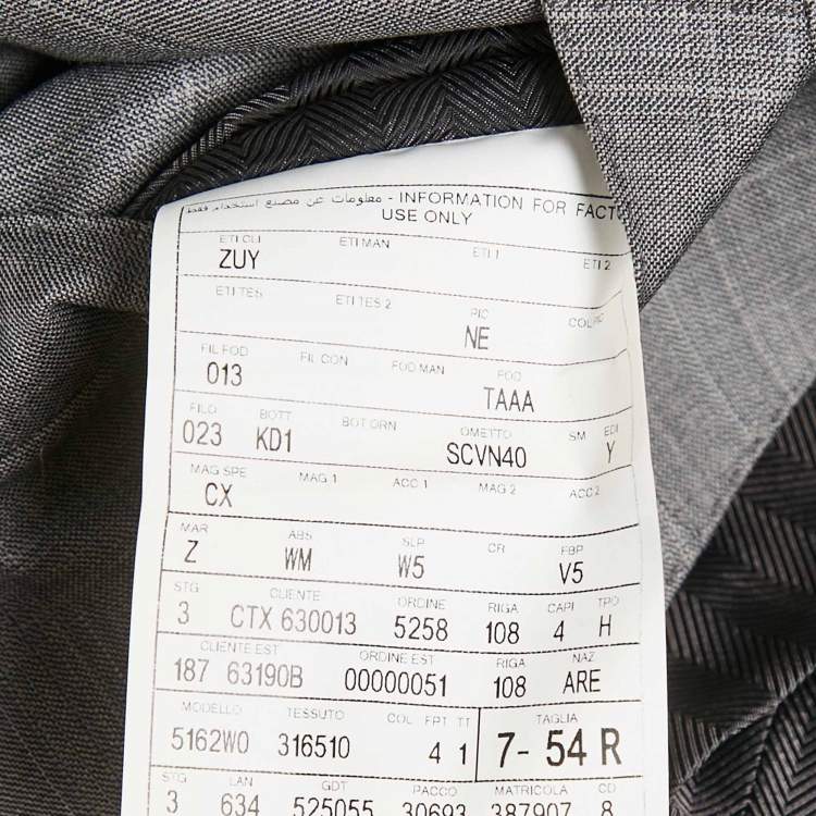 Pre Owned Ermenegildo Zegna Grey Wool Manhattan Formal Vest XXL