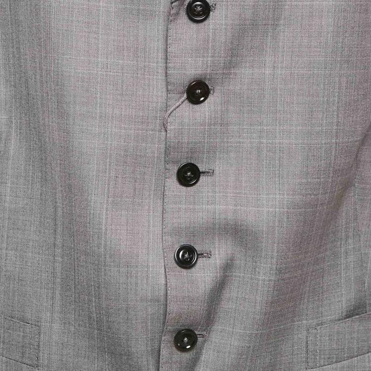 Pre Owned Ermenegildo Zegna Grey Wool Manhattan Formal Vest XXL
