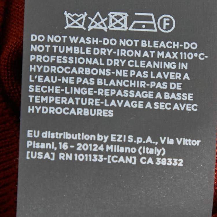 Pre Owned Zegna Brown Cashmere Knit Crew Neck Sweater XL
