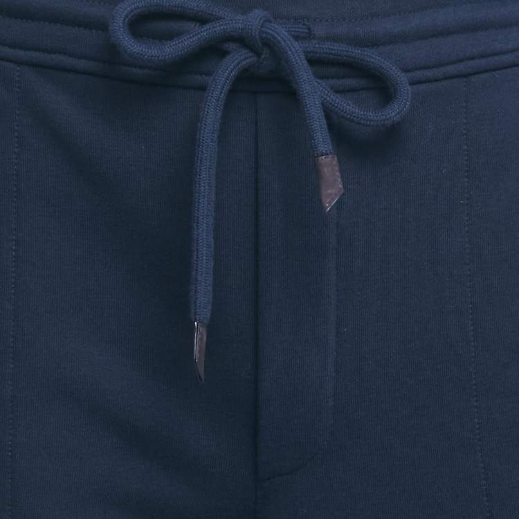 Pre Owned Ermenegildo Zegna Navy Blue Cotton Blend Joggers XXL