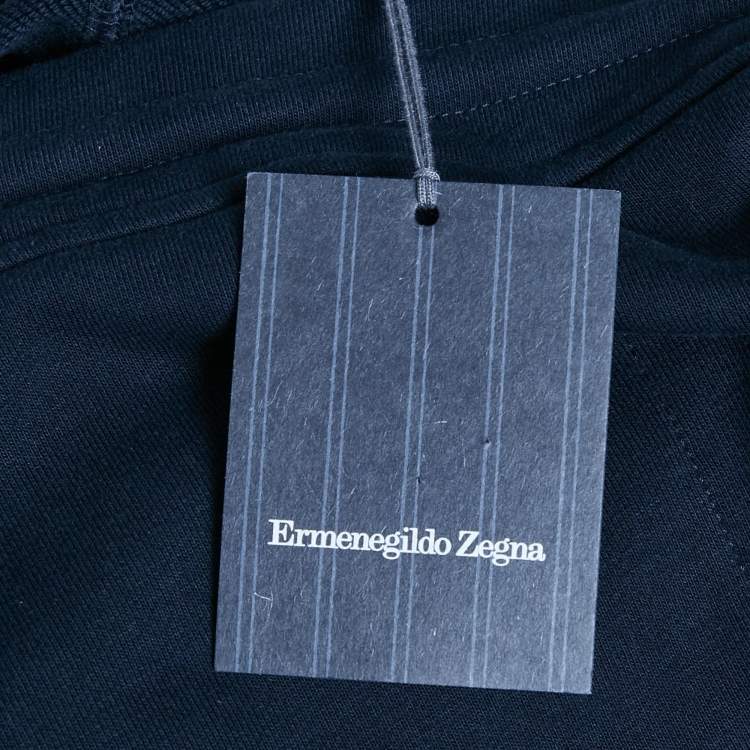 Pre Owned Ermenegildo Zegna Navy Blue Cotton Blend Joggers XXL