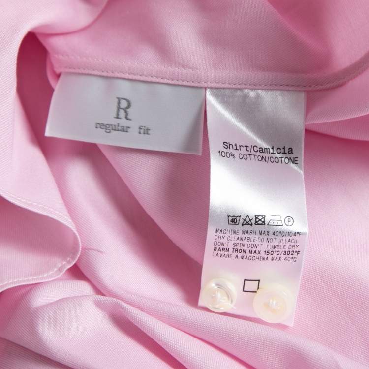 Pre Owned Ermenegildo Zegna Su Misura Pink Cotton Tailored Fit Shirt 4XL 
