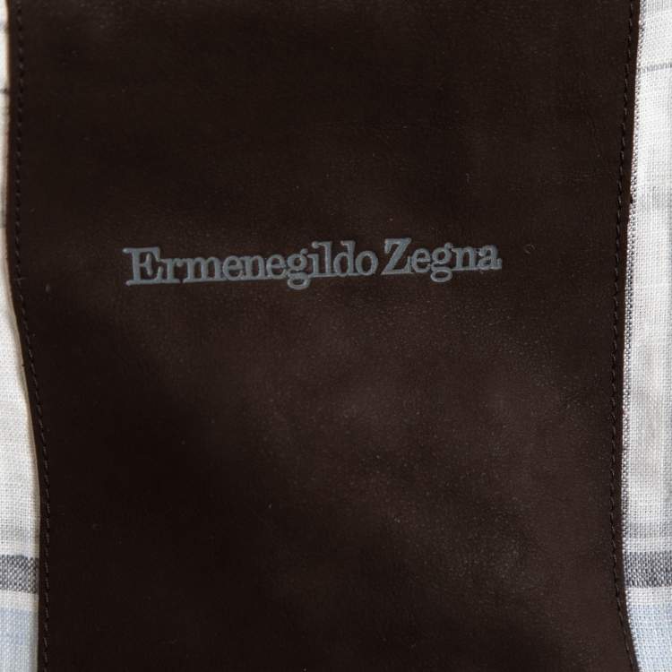 Pre Owned Ermenegildo Zegna Cream Synthetic Zip-Front Jacket L