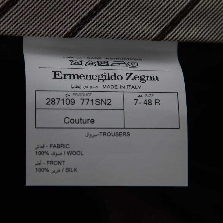 Pre Owned Ermenegildo Zegna Couture Wool & Silk Jogger Trousers M