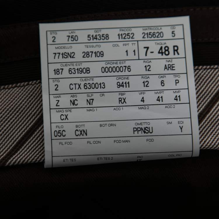 Pre Owned Ermenegildo Zegna Couture Wool & Silk Jogger Trousers M