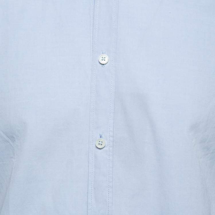 Pre Owned Ermenegildo Zegna Blue Cotton Button Down Shirt M   