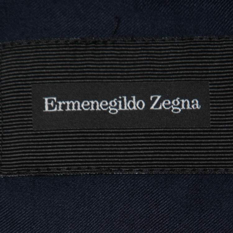 Pre Owned Ermenegildo Zegna Navy Blue Cashmere Single-Breasted Blazer 3XL