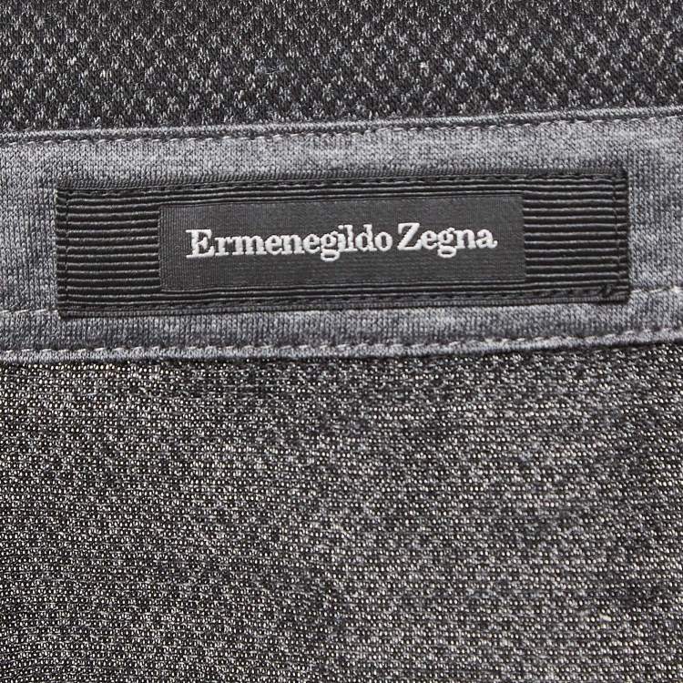 Pre Owned Ermenegildo Zegna Dark Grey Stretch Cotton Shirt 5XL