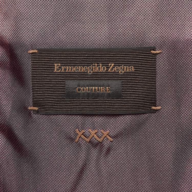 Pre Owned Ermenegildo Zegna Purple Printed Synthetic Cargo Jacket XL