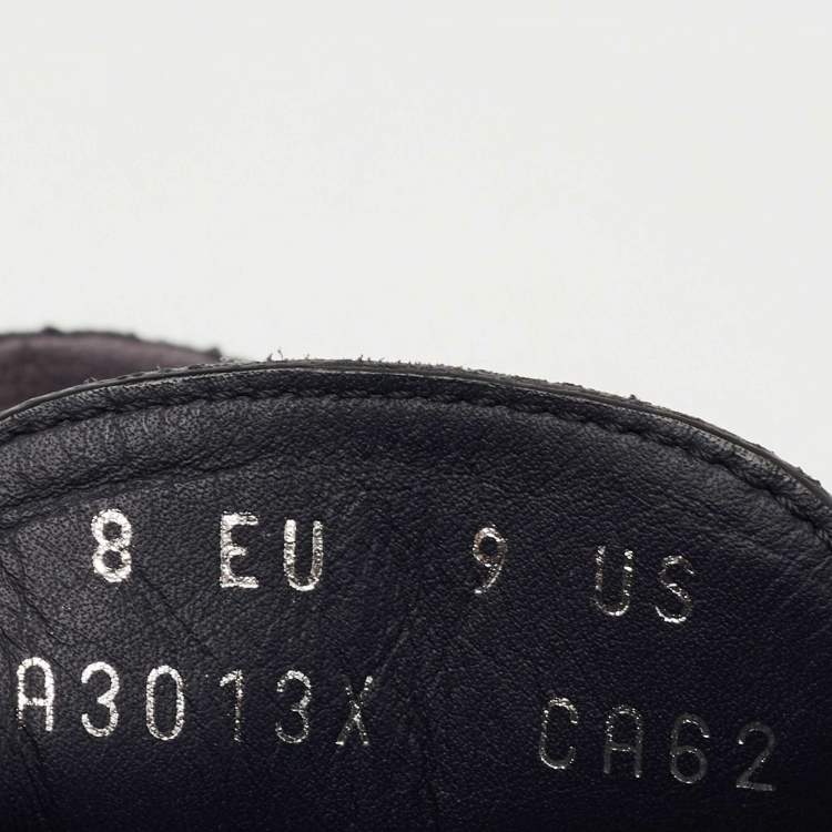 Pre Owned Ermenegildo Dark Blue Suede Espadrille Flats 42