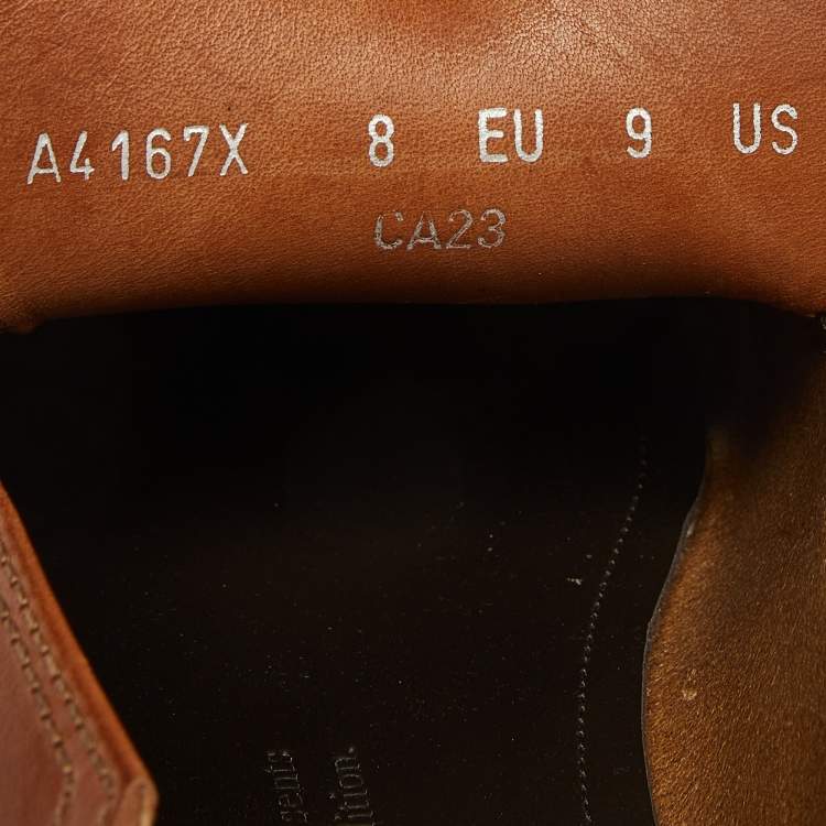 Pre Owned Ermenegildo Zegna Brown Leather Slip On Loafers Size 42