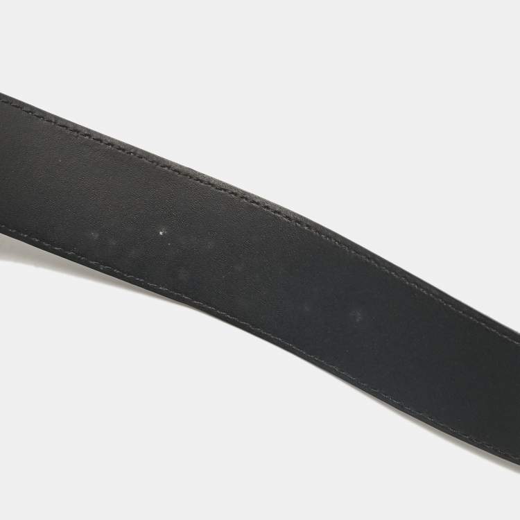 Pre Owned Ermenegildo Zegna Dark Blue Suede Buckle Belt 120 CM