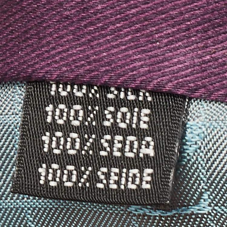 Pre Owned Ermenegildo Zegna Purple Paisley Silk Classic Tie