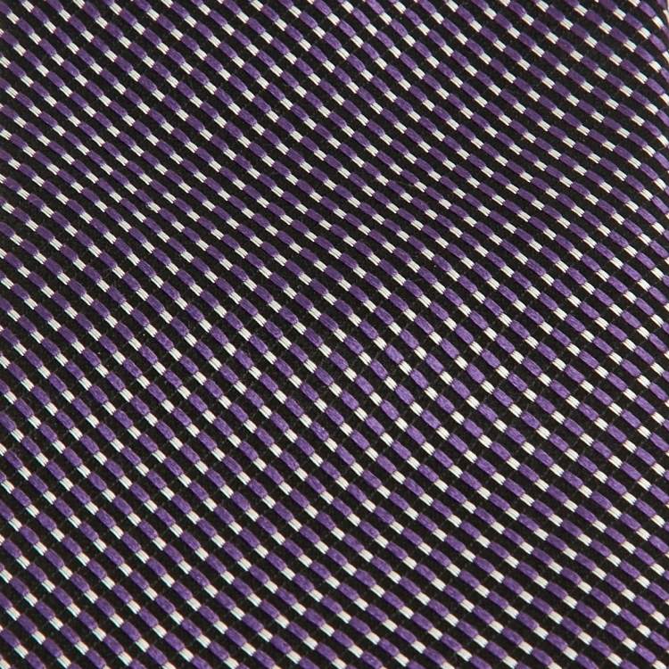 Pre Owned Ermenegildo Zegna Purple Patterned Silk Tie