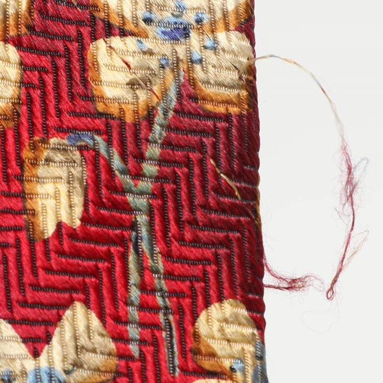 Pre Owned Ermenegildo Zegna Multicolor Floral Print Silk Jacquard Tie