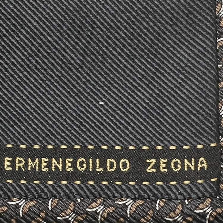 Pre Owned Ermenegildo Zegna Green Butterfly Print Silk Tie