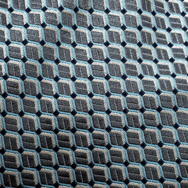 مملوكة مسبقًا Ermenegildo Zegna Vintage Geometric Patterned Silk Jacquard Traditional Tie