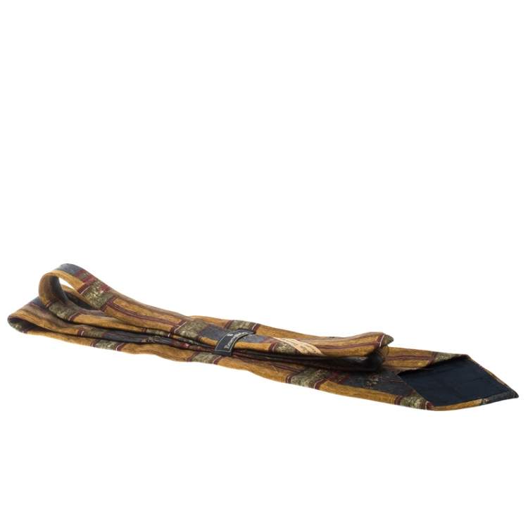 مملوكة مسبقًا Ermenegildo Zegna Vintage Multicolor Printed Silk Traditional Tie