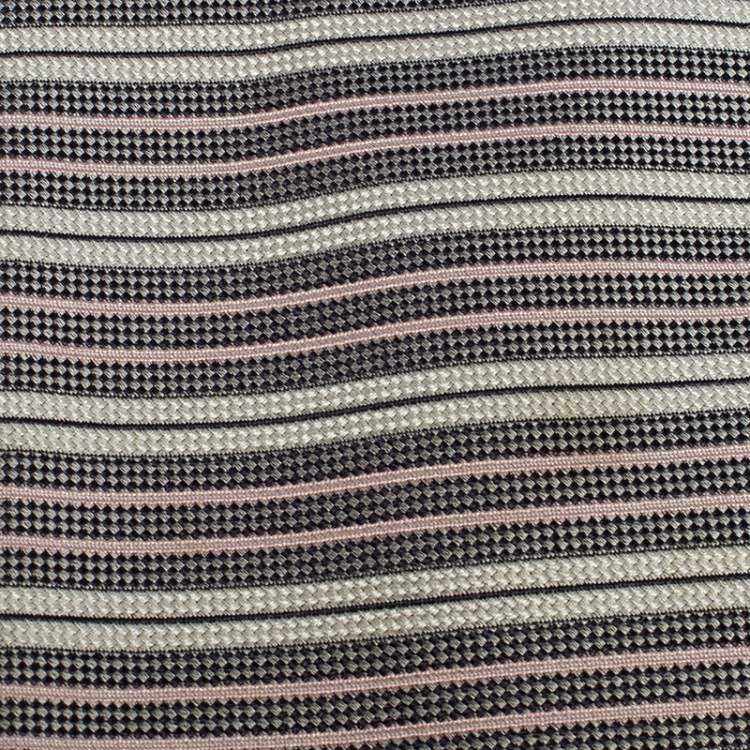 Pre Owned Ermenegildo Zegna Monochrome Striped Silk Tie