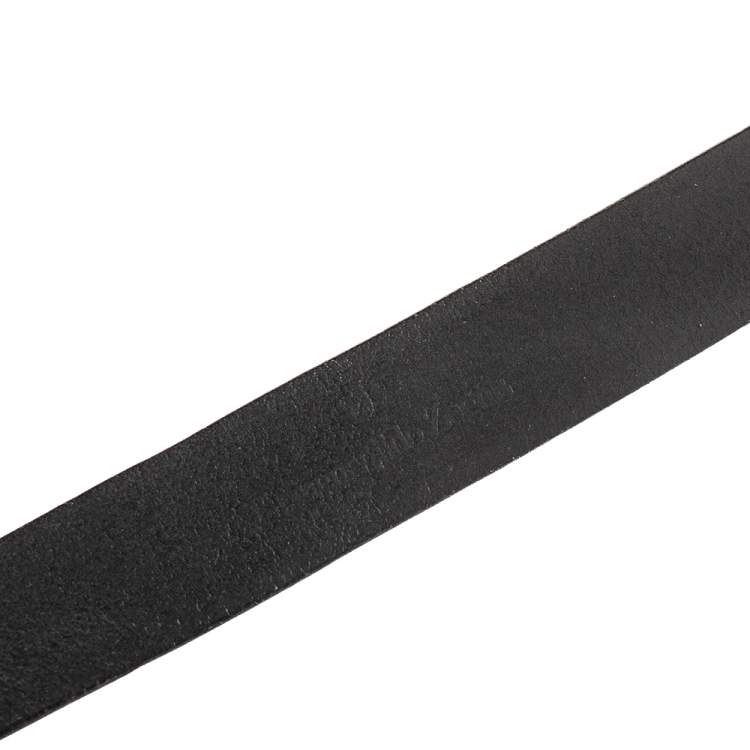 Pre Owned Ermenegildo Zegna Black Leather Belt 130CM