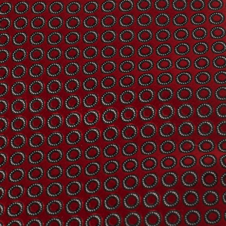 Pre Owned Ermenegildo Zegna Red Geometric Patterned Silk Tie