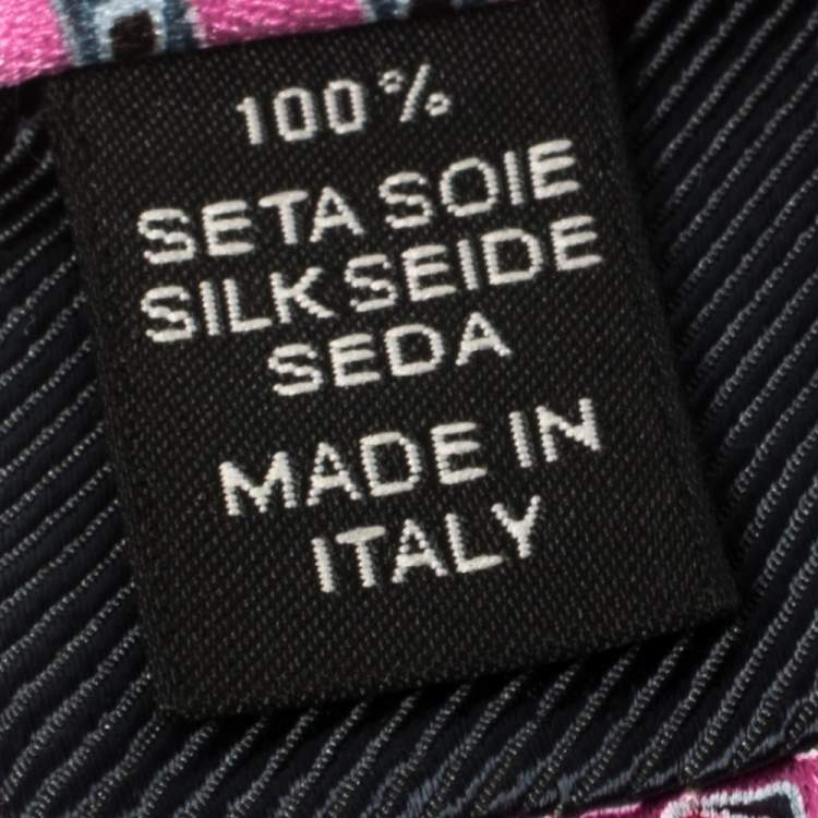 مملوكة مسبقًا Ermenegildo Zegna Pink Patterned Silk Tie