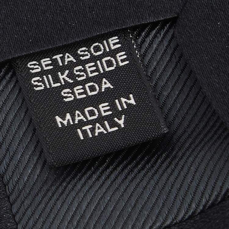 Pre Owned Ermenegildo Zegna Black Silk Satin Tie