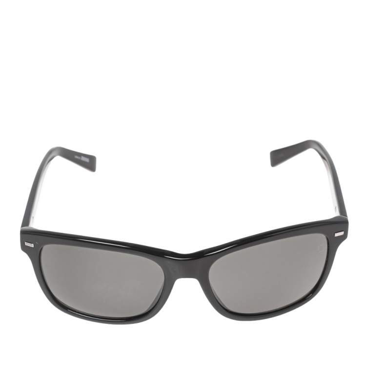 Pre Owned Ermenegildo Zegna Black EZ0001 Wayfarer Polarized Sunglasses