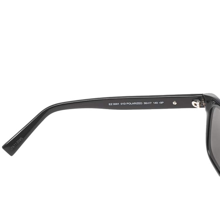 Pre Owned Ermenegildo Zegna Black EZ0001 Wayfarer Polarized Sunglasses