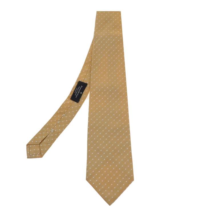 مملوكة مسبقًا Ermenegildo Zegna Napoli Couture Yellow Jacquard Silk Tie