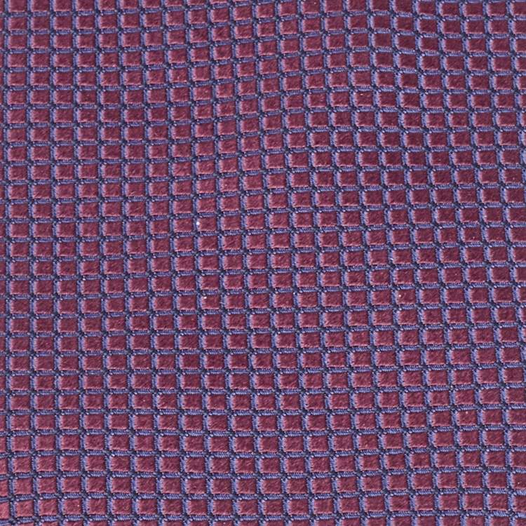 Pre Owned Ermenegildo Zegna Burgundy Checked Jacquard Silk Tie