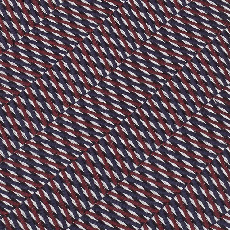 Pre Owned Ermenegildo Zegna Couture Tricolor Patterned Silk Tie