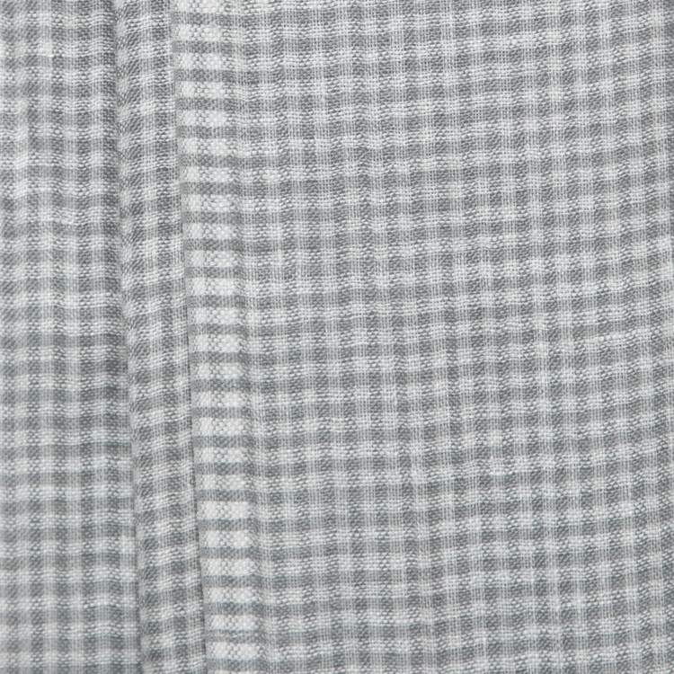 Pre Owned Ermenegildo Zegna Grey Houndstooth Wool Blend Scarf