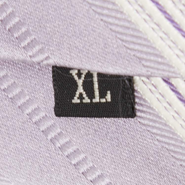 Pre Owned Ermenegildo Zegna Vintage Purple Patterned Silk Jacquard Tie