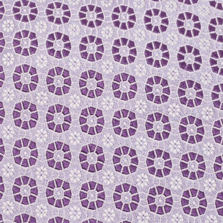 Pre Owned Ermenegildo Zegna Purple Jacquard Silk Tie