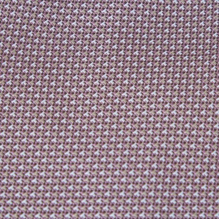 Pre Owned Ermenegildo Zegna Purple Patterned Silk Tie