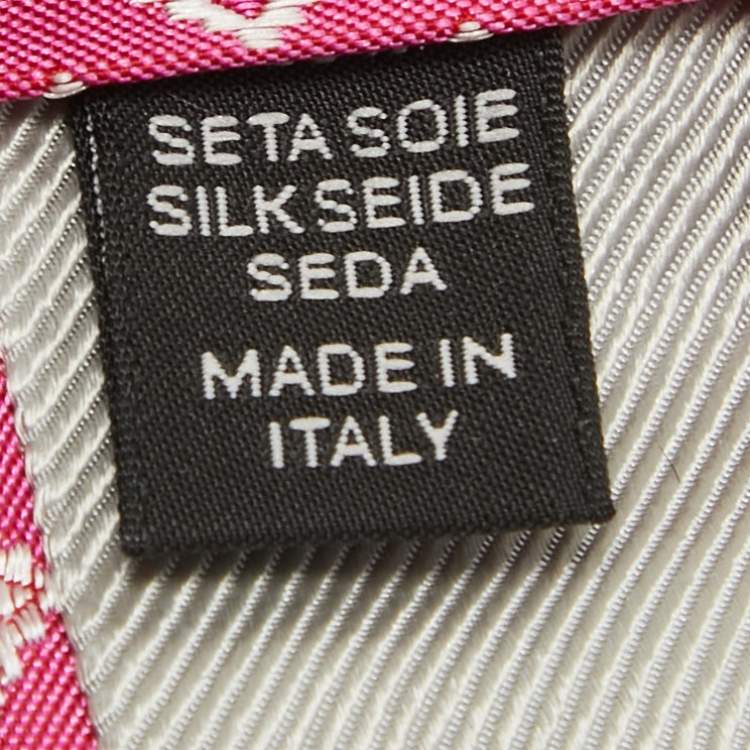 Pre Owned Ermenegildo Zegna Pink Silk Jacquard Tie 