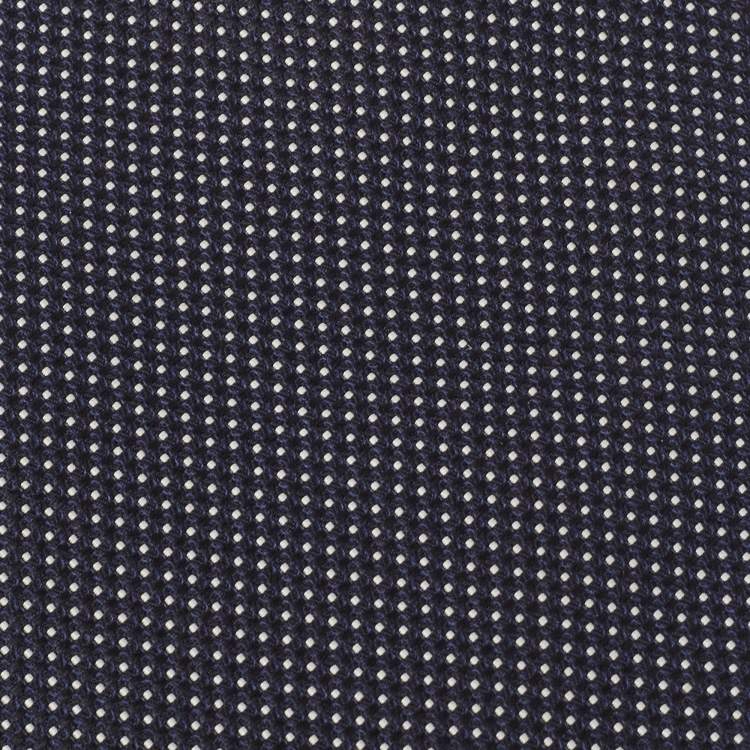 Pre Owned Ermenegildo Zegna Navy Blue Dotted Pattern Silk Tie