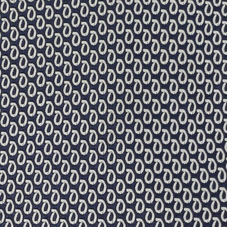 Pre Owned Ermenegildo Zegna Navy Blue/White Jacquard Silk Tie