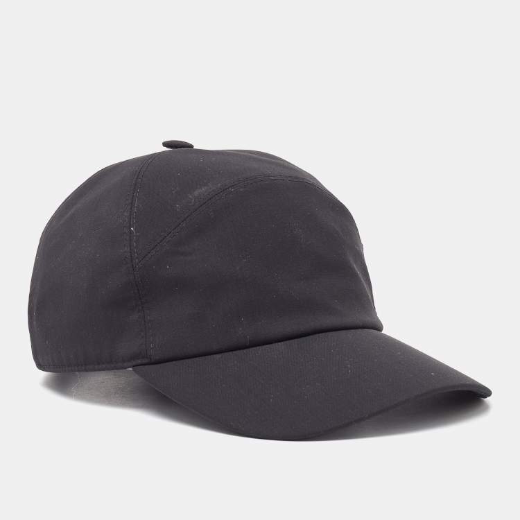 Pre Owned Ermenegildo Zegna Black Wool Baseball Cap M